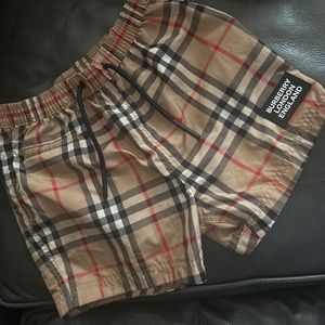 Toddler Burberry swim trunks